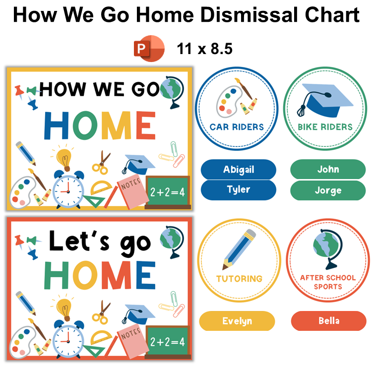 How We Go Home Dismissal Chart - School Supplies | Editable
