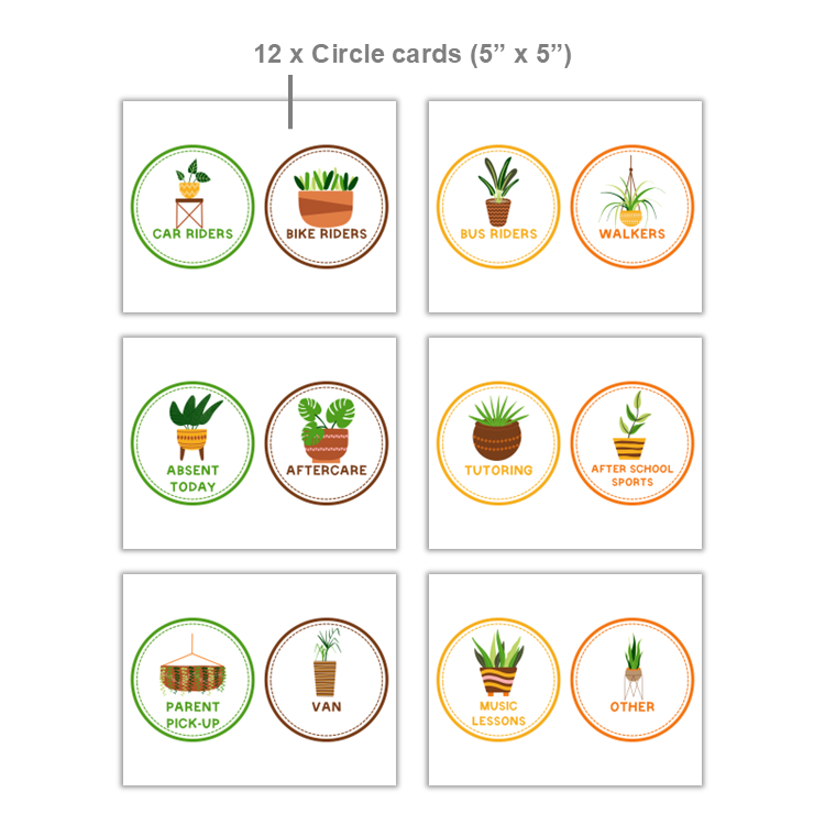 How We Go Home Dismissal Chart - Indoor Plants | Editable
