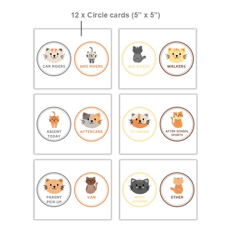 How We Go Home Dismissal Chart - Little Cat | Editable