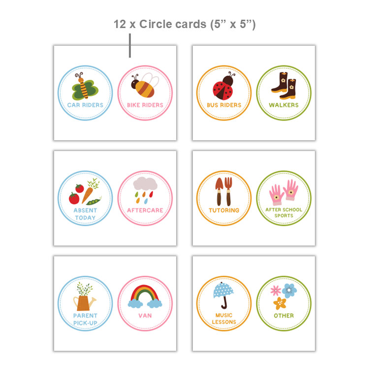 How We Go Home Dismissal Chart - Colorful Spring | Editable