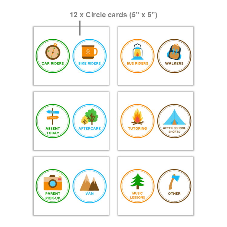 How We Go Home Dismissal Chart - Camping | Editable