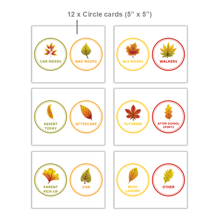How We Go Home Dismissal Chart - Autumn Leaves | Editable