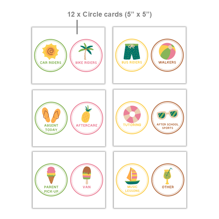 How We Go Home Dismissal Chart - Hello Summer | Editable