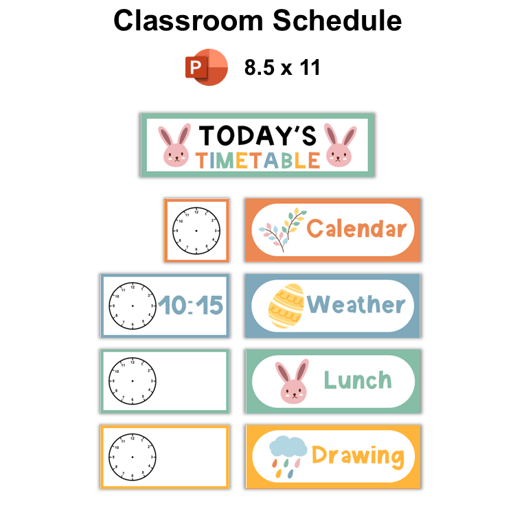 Classroom Decor Bundle - Happy Easter | Editable