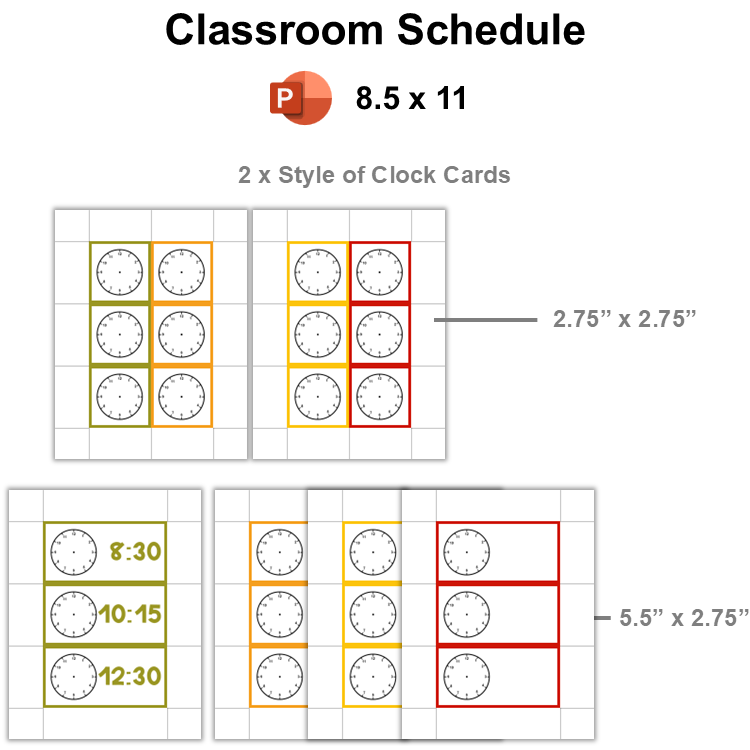 Classroom Schedule - Autumn Leaves | Editable