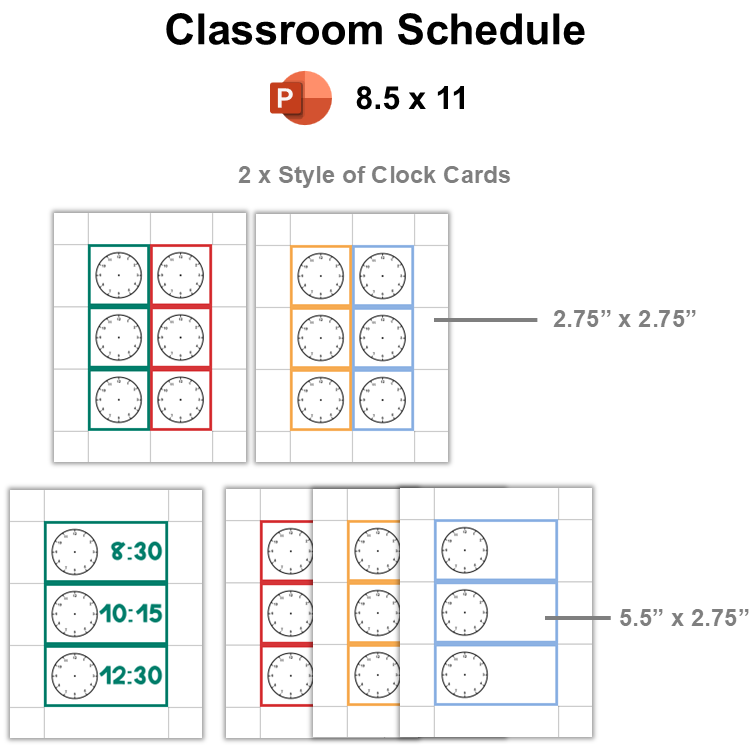 Classroom Schedule - Bright Christmas | Editable