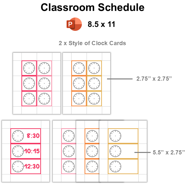 Classroom Schedule - Pink Valentine | Editable