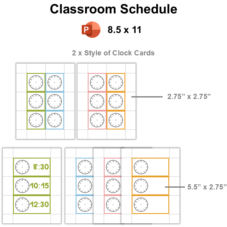 Classroom Schedule - Spring Garden | Editable