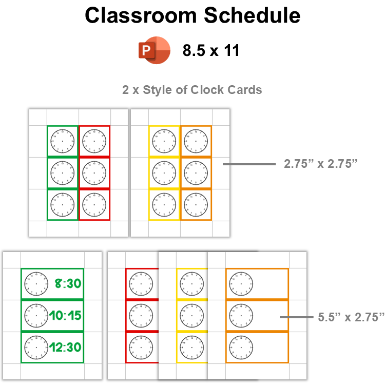 Classroom Schedule - Healthy Eating | Editable