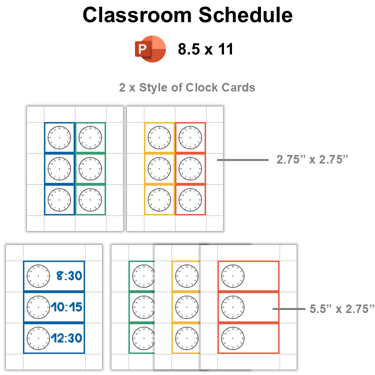 Classroom Schedule - School Supplies | Editable