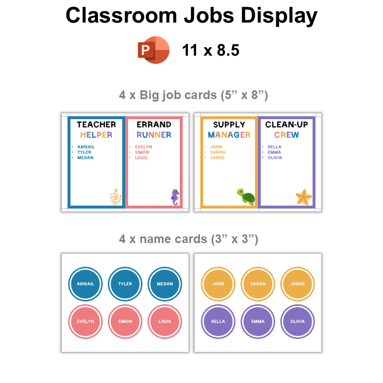 Classroom Jobs Display - Under the Sea | Editable