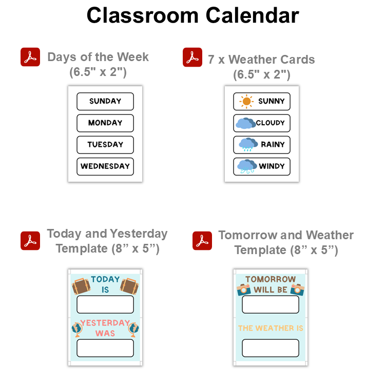 Classroom Calendar - Travel the World | Editable
