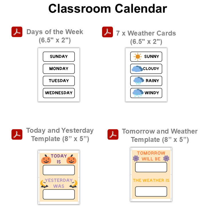 Classroom Calendar - Purple Halloween | Editable