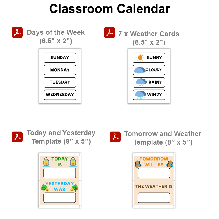 Classroom Calendar - Camping | Editable