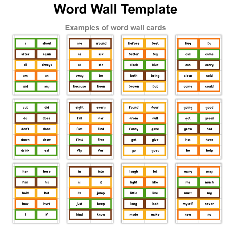Word Wall Template - Indoor Plants | Editable