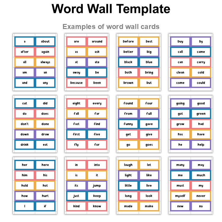 Word Wall Template - Under the Sea | Editable