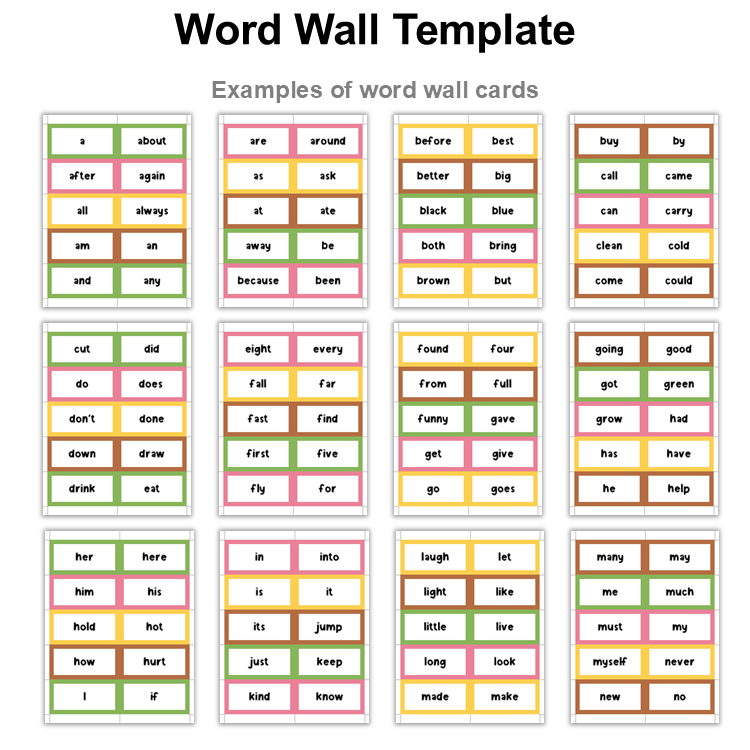 Word Wall Template - Hello Summer | Editable