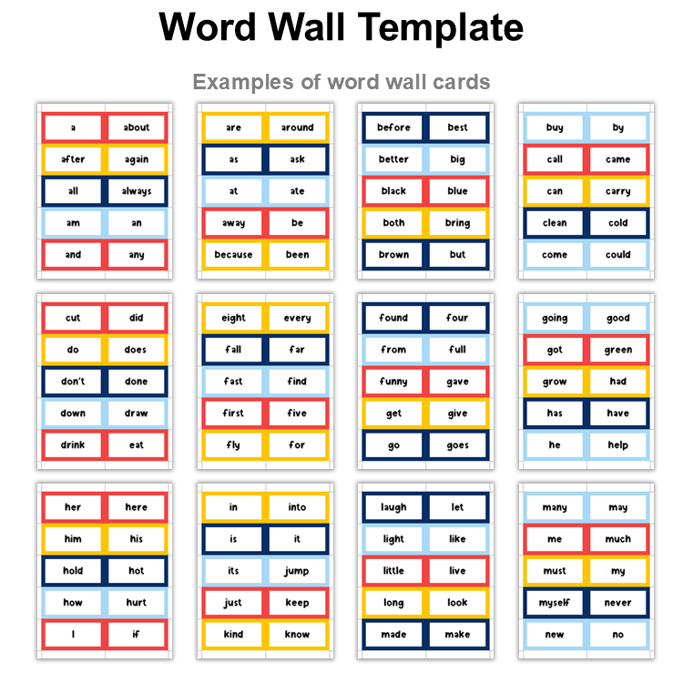Word Wall Template - Cute Transportation | Editable