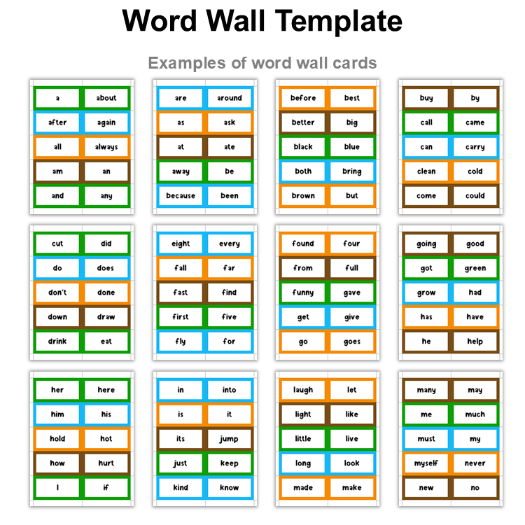 Word Wall Template - Camping | Editable
