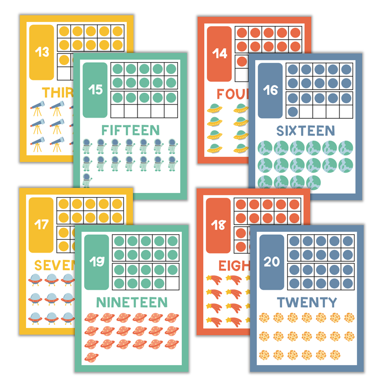 Classroom Number Posters - Space