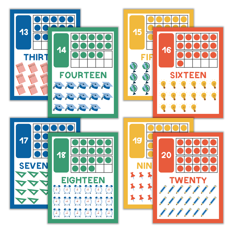 Classroom Number Posters - School Supplies