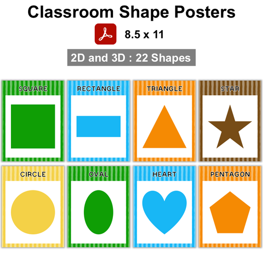 Classroom Shape Posters - Camping