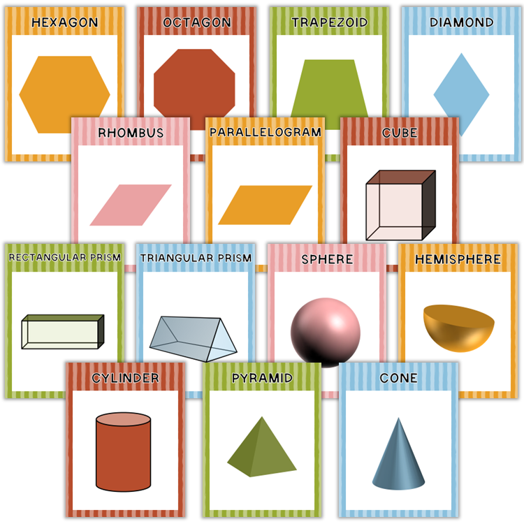Classroom Shape Posters - Spring Garden