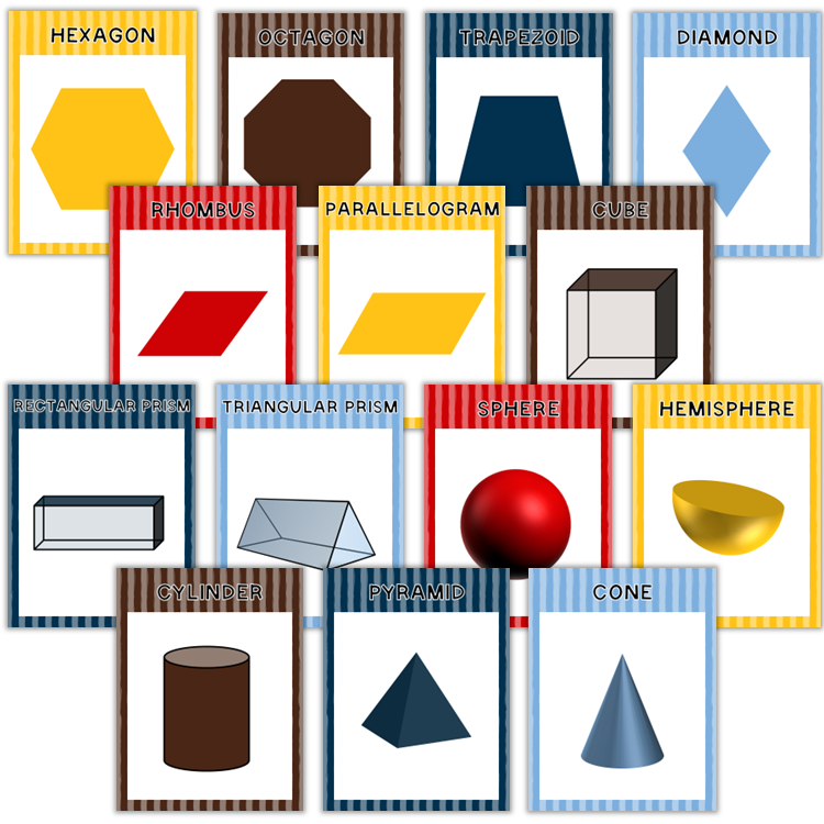 Classroom Shape Posters - Nautical