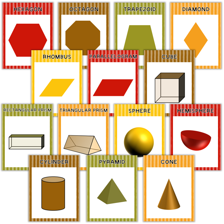 Classroom Shape Posters - Autumn Leaves