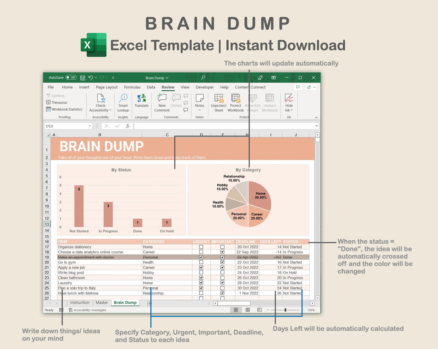 Excel - Brain Dump - Neutral