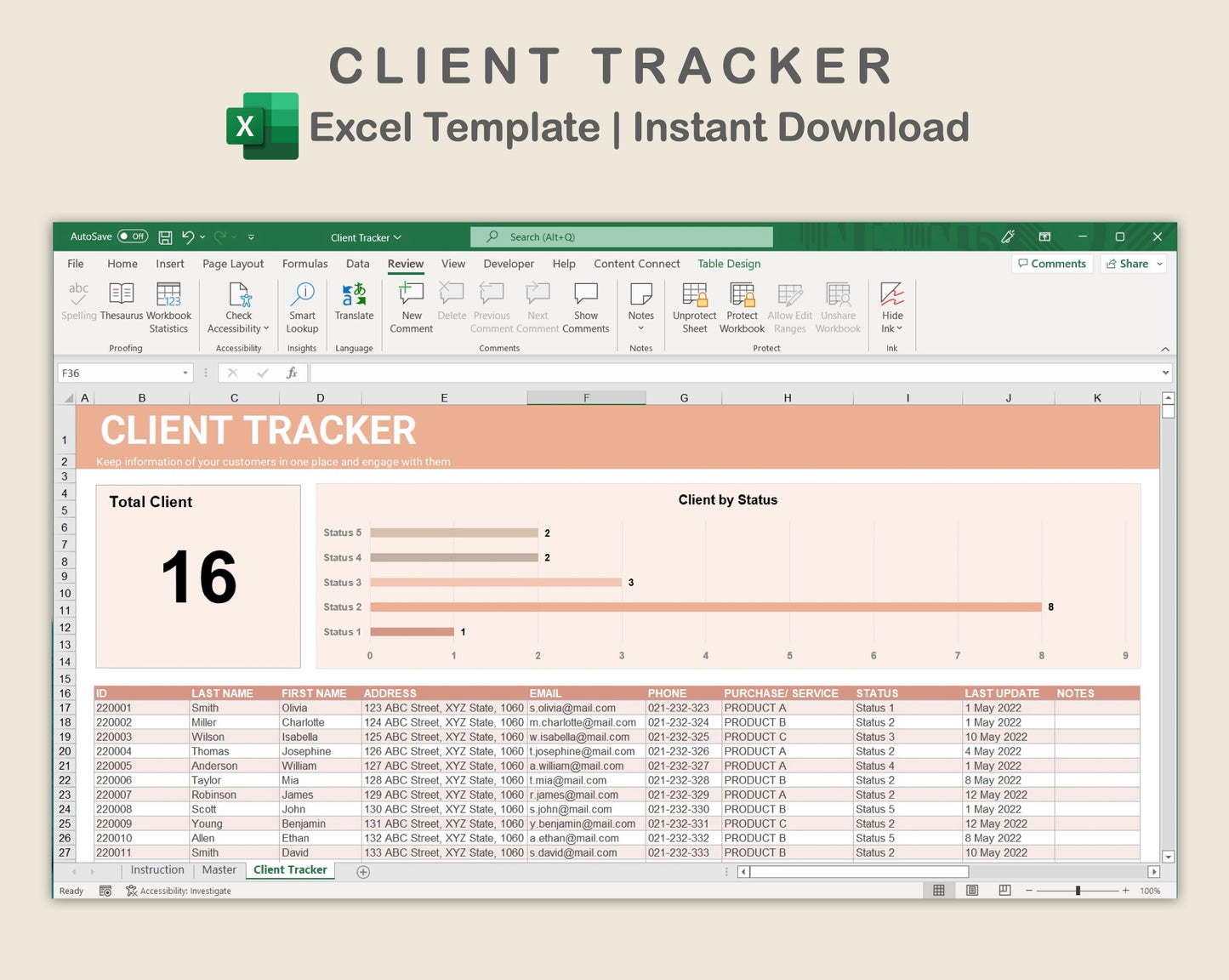 Excel - Client Tracker - Neutral