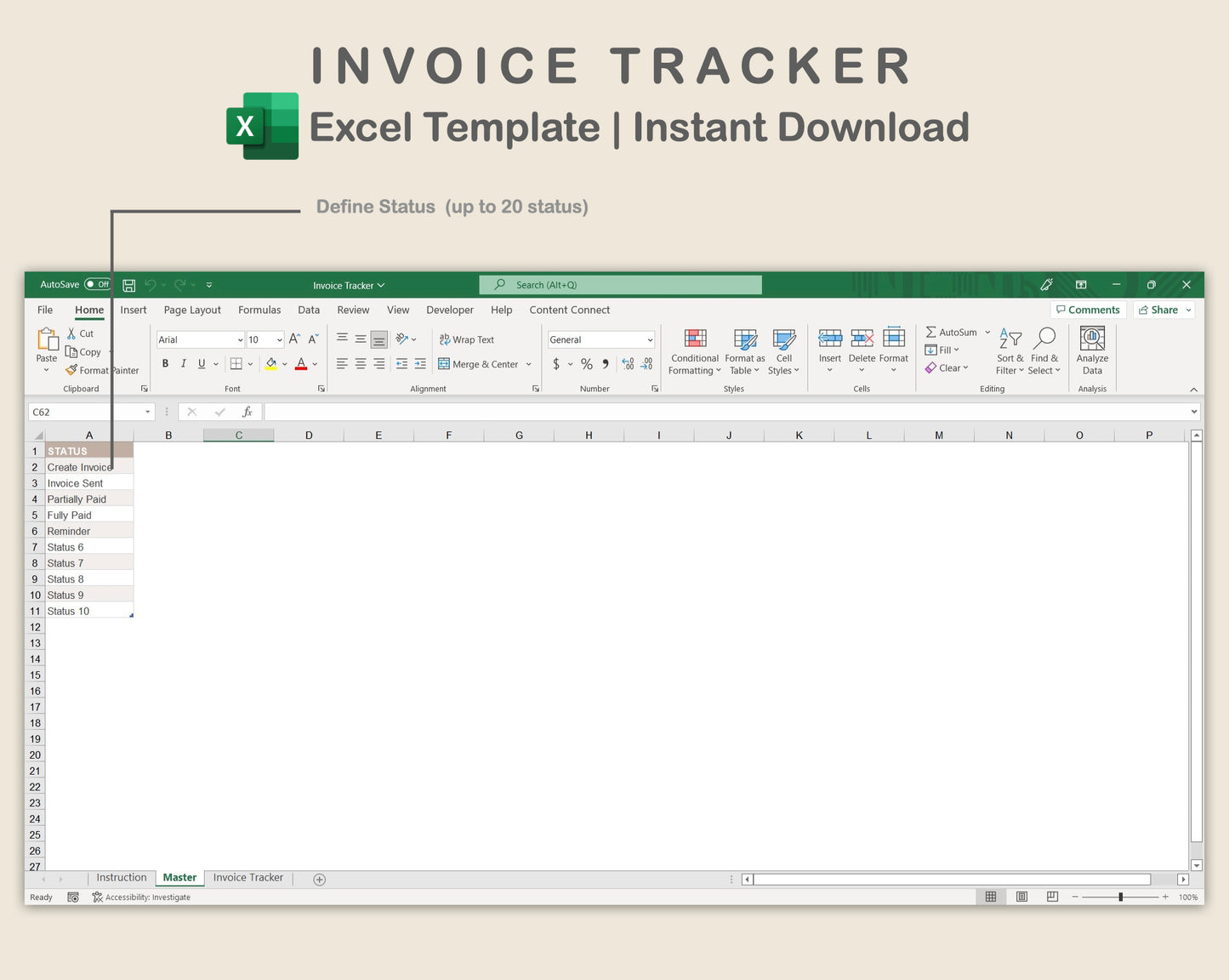 Excel - Invoice Tracker - Neutral