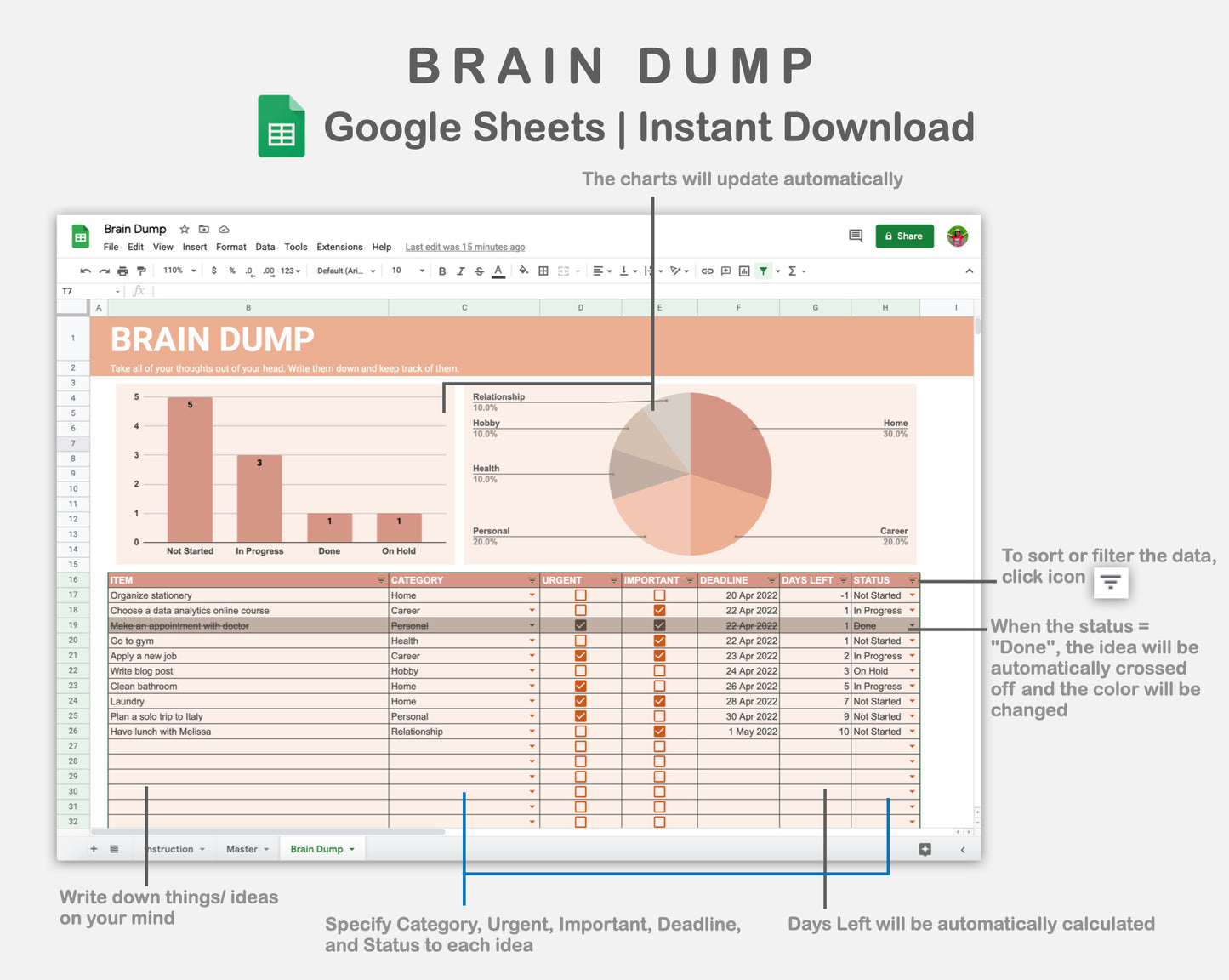 Google Sheets - Brain Dump - Neutral