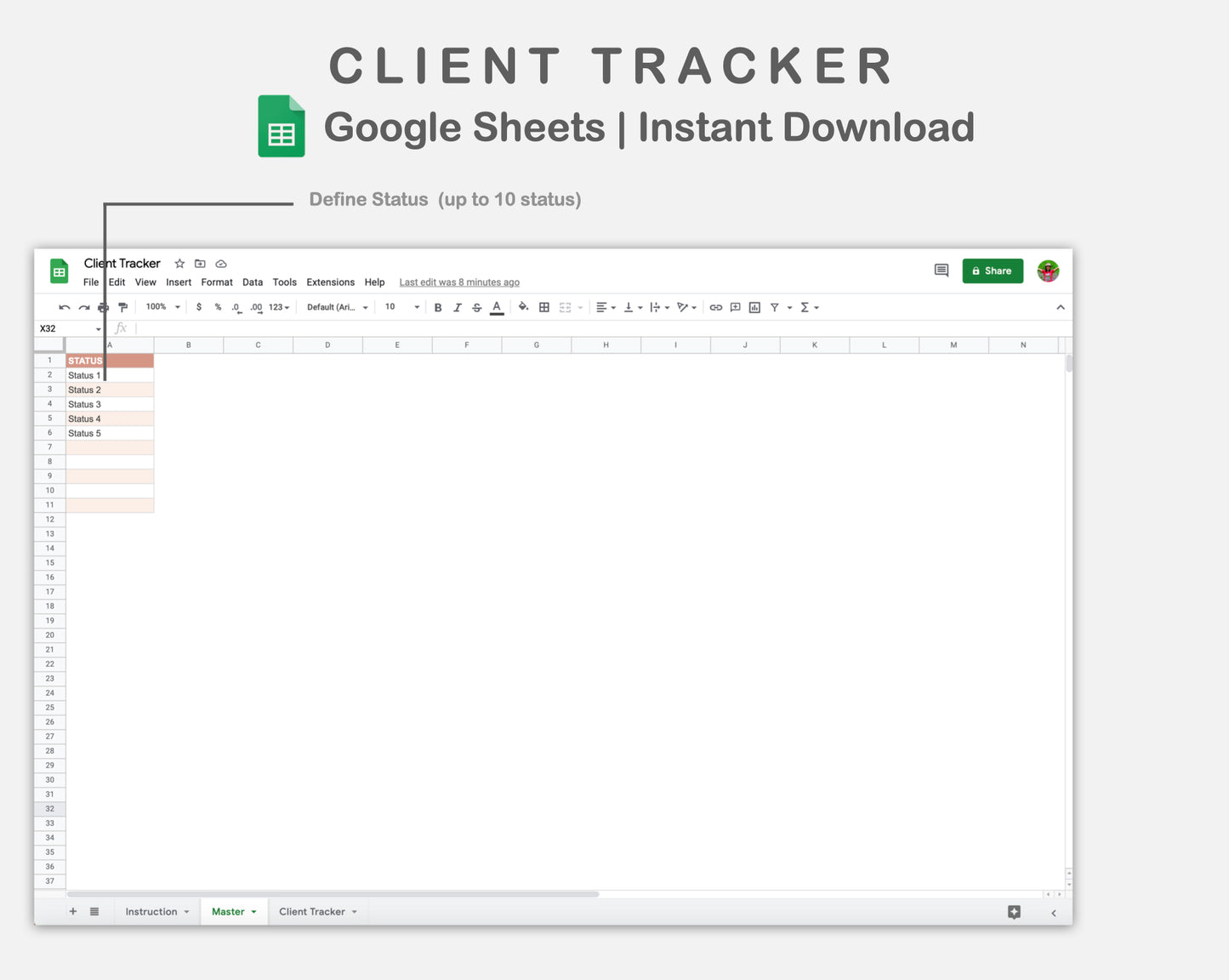 Google Sheets - Client Tracker - Neutral
