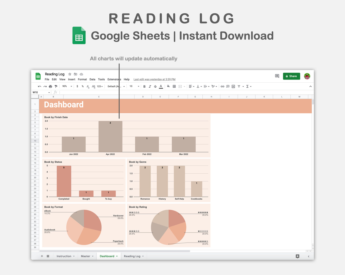 Google Sheets - Reading Log - Neutral