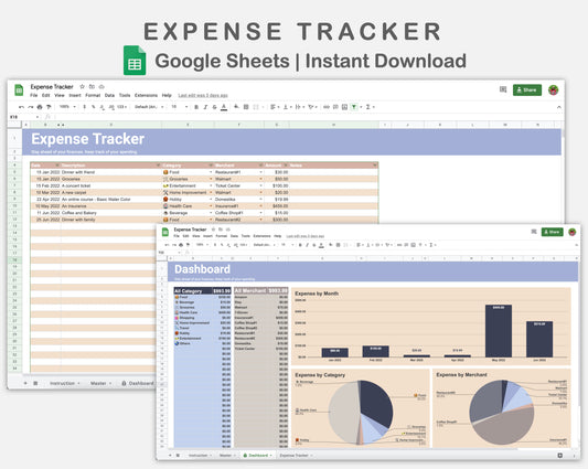 Google Sheets - Expense Tracker - Sweet