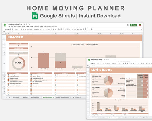 Google Sheets - Home Moving Planner - Neutral