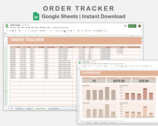 Google Sheets - Order Tracker - Neutral