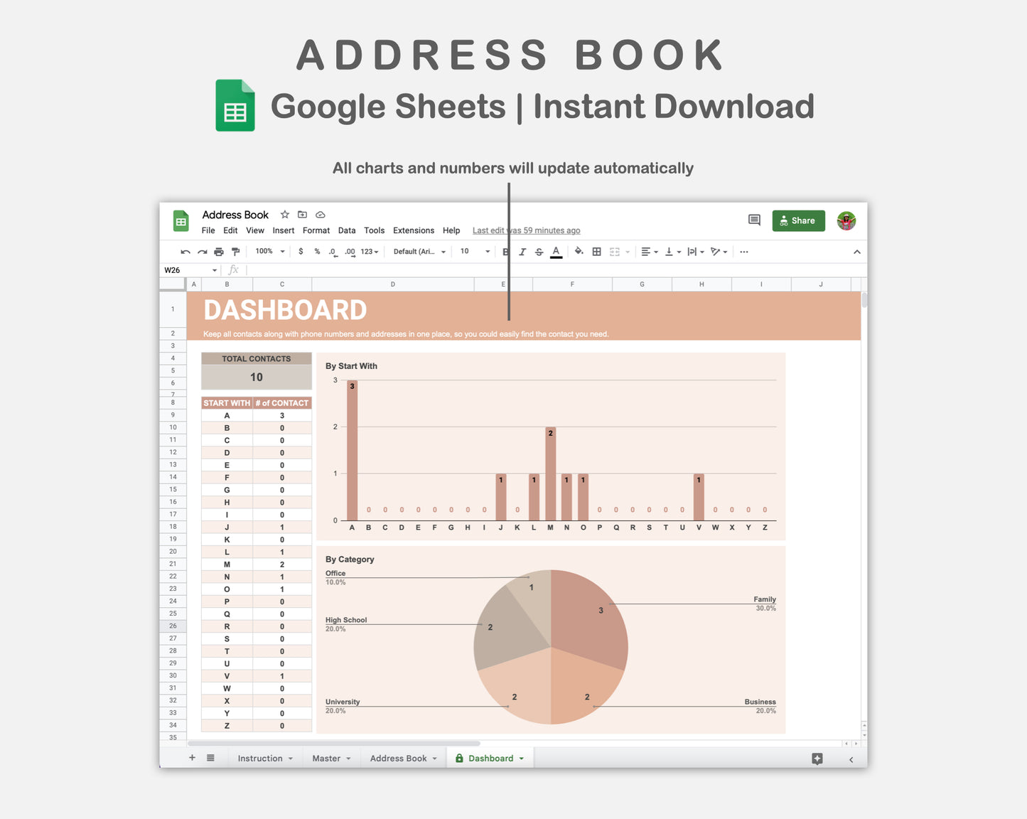 Google Sheets - Address Book - Neutral