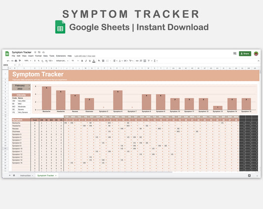 Google Sheets - Symptom Tracker - Neutral