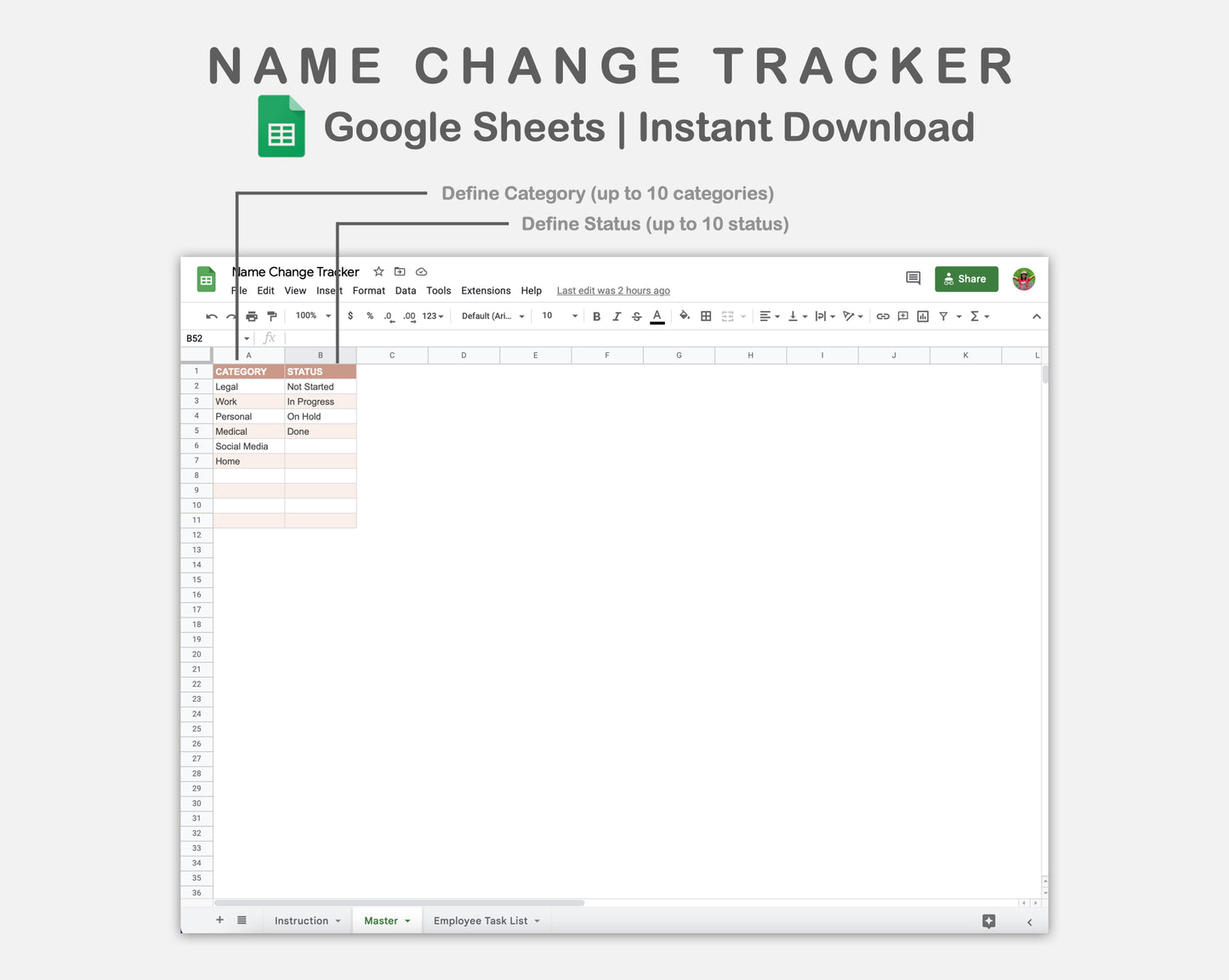 Google Sheets - Name Change Tracker - Neutral