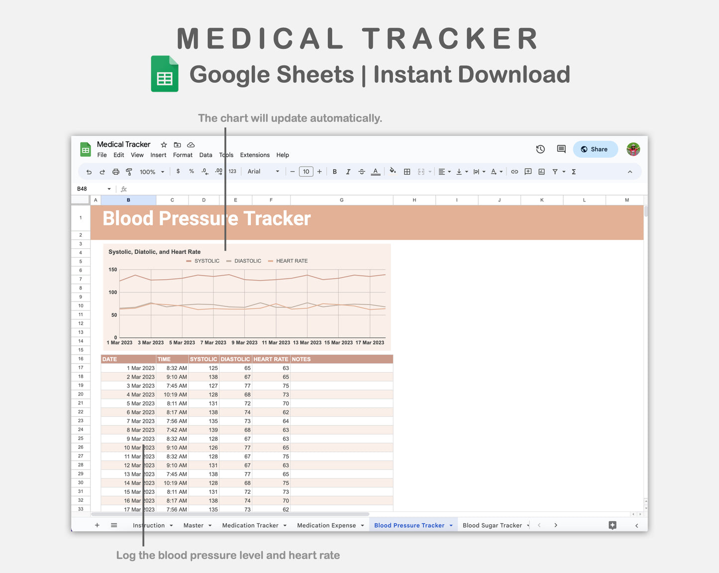 Google Sheets - Medical Tracker - Neutral