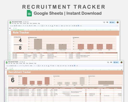 Google Sheets - Recruitment Tracker - Neutral