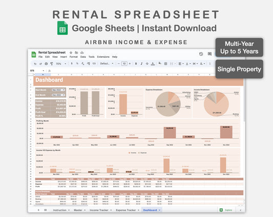 Google Sheets - Rental Spreadsheet - Neutral