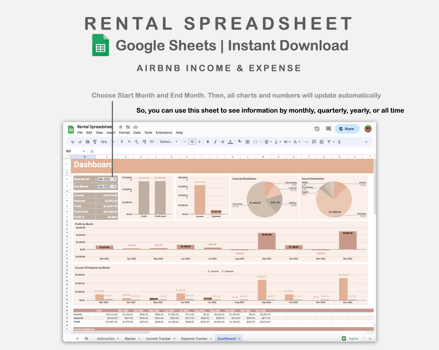 Google Sheets - Rental Spreadsheet - Neutral