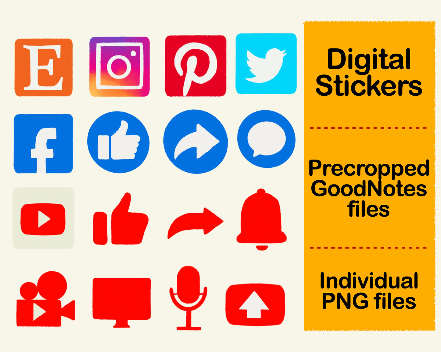 Digital Sticker - Social Media