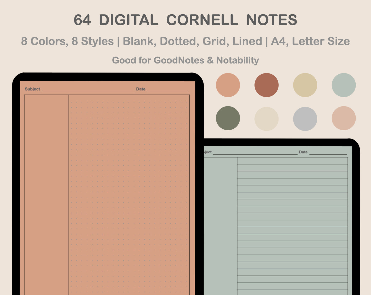 Digital Cornell Notes - Earthy