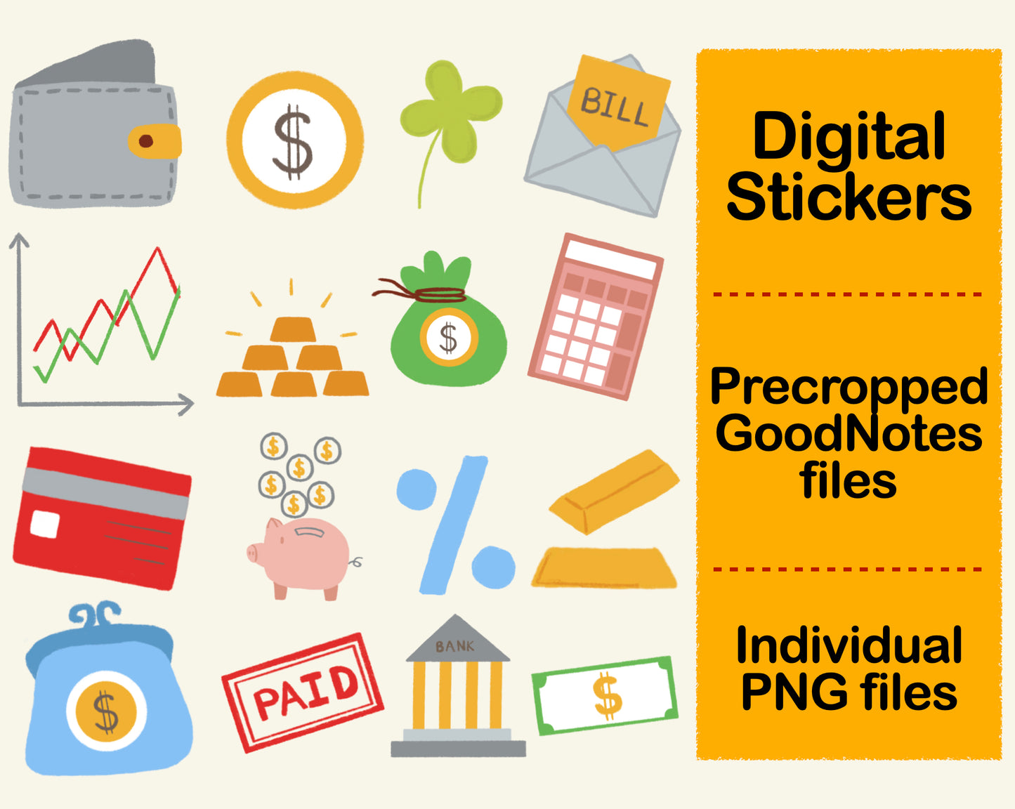 Digital Sticker - Finance Saving