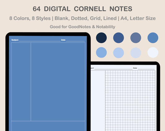Digital Cornell Notes - Blue