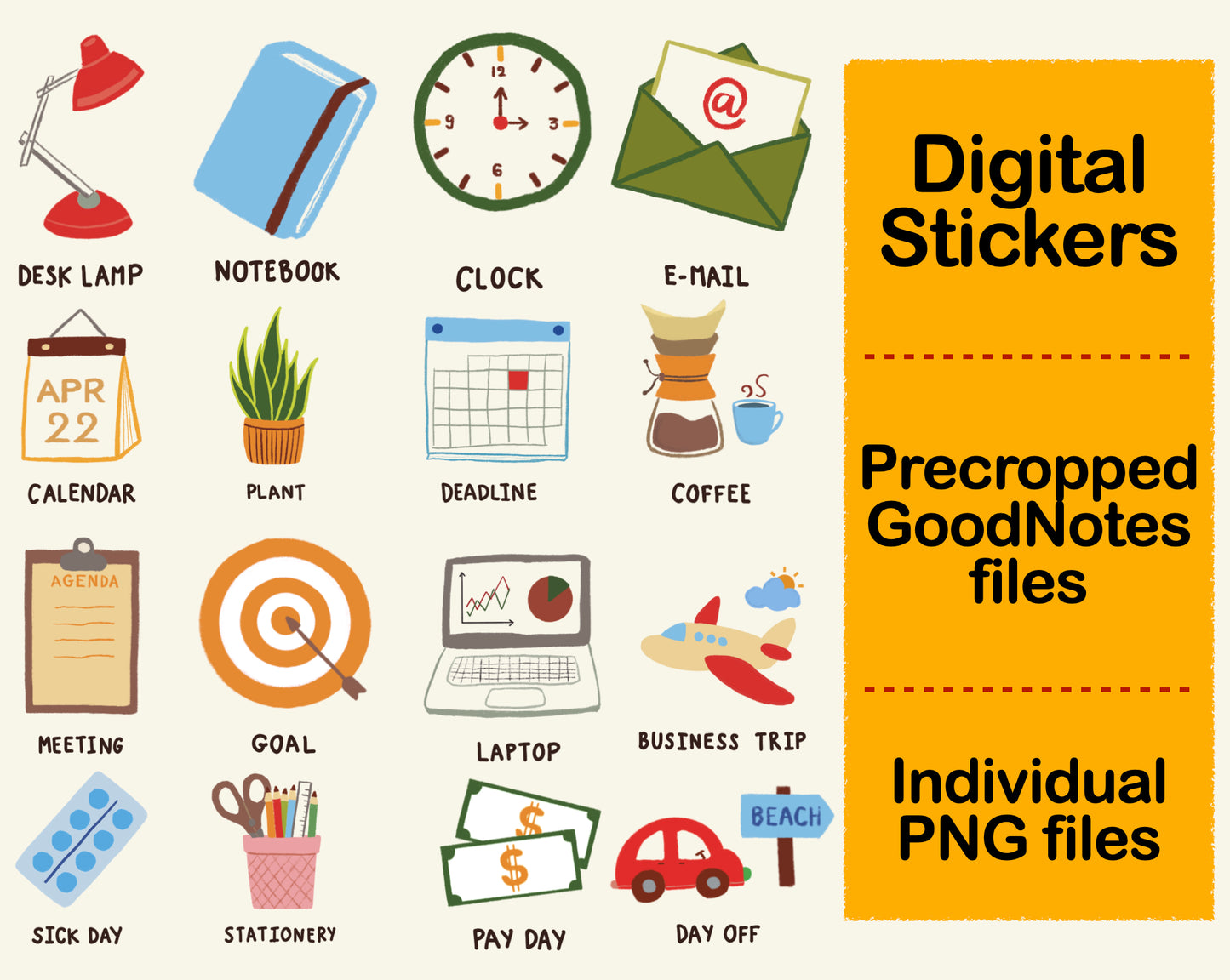 Digital Sticker - Office Work